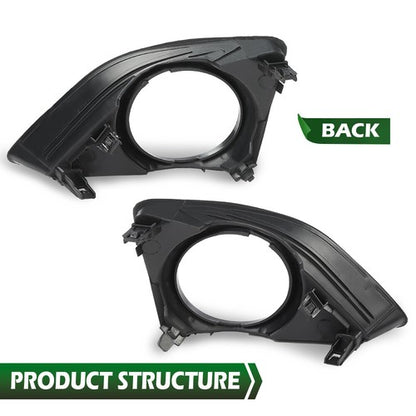 Solid Spare Bumper Fog Light Bezel Lamp Trim Left+Right Fit For 2009-2010 Toyota Corolla