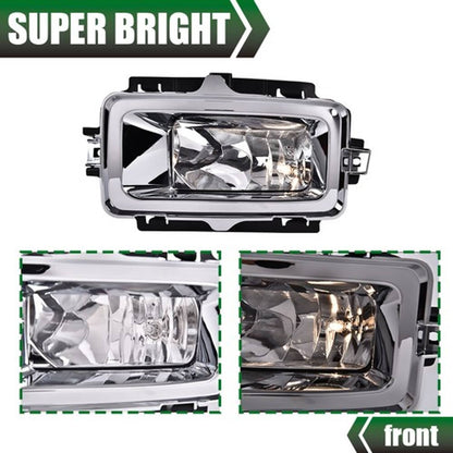 Solid Spare Fit For 2013 2014 2015 Chevrolet Silverado Clear Fog Lights W/Bulb Left+Right