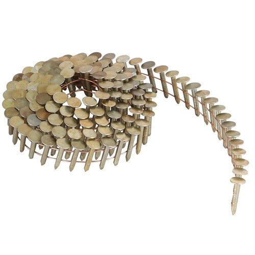 Solid Spare 3600 full round head roof nails, 7 / 8 inch, 15 degree inclined coil Galvanized
