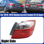 For 2013-2015 Honda Accord Sedan EX LX Sport Halogen Outer Tail Light Right Side