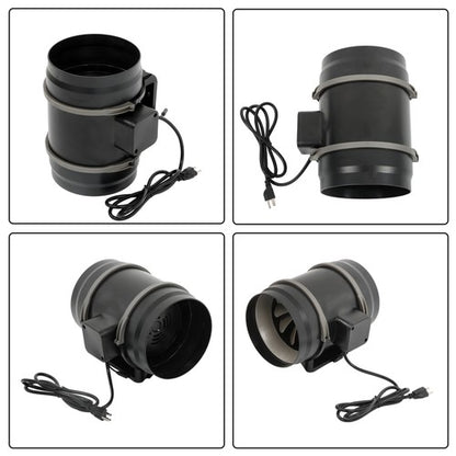 Solid Spare Inline Duct Fan Temperature & Humidity Controller EC-motor Plastic ABS 8" 807CFM