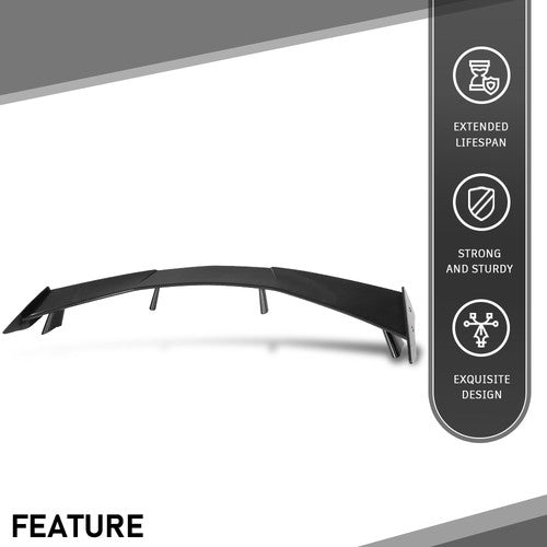 Solid Spare Rear Trunk Spoiler Lid High Wing Kit Fit For 2020-2024 Corvette C8 Carbon Look