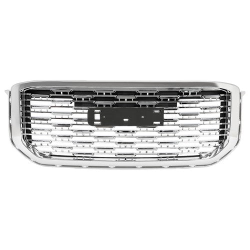 Solid Spare Fit For GMC Yukon Denali Style 2015-2020 22936421 Front Upper Grille Chrome ABS