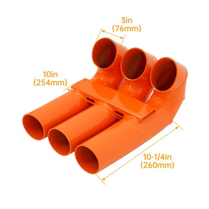 Solid Spare For 2016-2024 Polaris Sportsman Highlifter 3" Aluminum Orange Snorkel Riser Kit