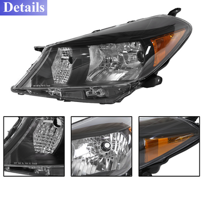 For 2012-2014 Toyota Yaris Hatchback Pair Halogen Headlights Lamp Left & Right