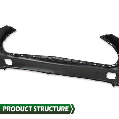 Solid Spare Fit For 20-22 Toyota Highlander L LE XLE Front Bumper Cover Fascia Black