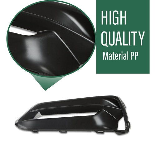 Solid Spare Fit For 18-20 Honda Accord Front Bumper Fog Light Bezel Lamp Trim Left
