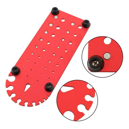 Solid Spare Nut and Bolt Thread Checker Portable 18 3/32 to 1/2 inch With Red Drill Bit Size