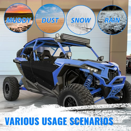 Solid Spare 4PCS Aluminum Door Panel Powder Coated For CAN AM X3 Full Doors 17 18 19 20-2024