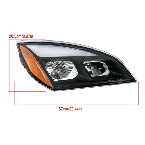 Solid Spare For Freightliner Cascadia P4 2018+ NEWER Headlight Lamp LED - RIGHT Passenger