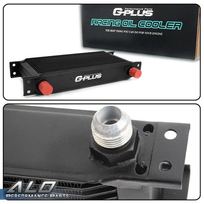 Solid Spare 30 Row AN10 Universal Aluminum Engine Oil Cooler +Thermostat Adapter Kit+ 7" Fan