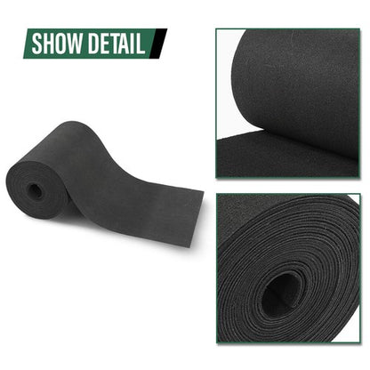 Solid Spare 18" x 50' Ribbed Bunk Carpet / Marine Boat Trailer Runners / Outdoor - Black