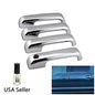 Solid Spare 4x Chrome Door Handle Cover Cap Trim Kit No SMKH For 2017-2020 Ford F-250/F-350