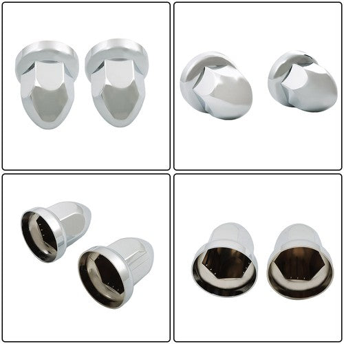 Solid Spare 40pcs 33mm Chrome Lug Nut Covers ABS Plastic Push on Bullet for Semi Truck
