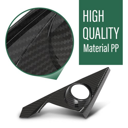 Solid Spare Carbon Fiber Look Door Stereo Speaker Cover Fit For 2016-2021 Honda Civic 10th