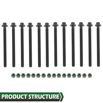 Solid Spare Fit For 2011-2016 Chevy Cruze Sonic Buick Encorde Trax1.4L Head Gasket Bolts Set
