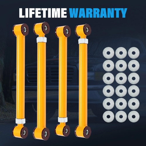 Solid Spare 4Pcs Adjustable Front Upper Lower Control Arms 0-6" For Dodge Ram 1994-2009 3500