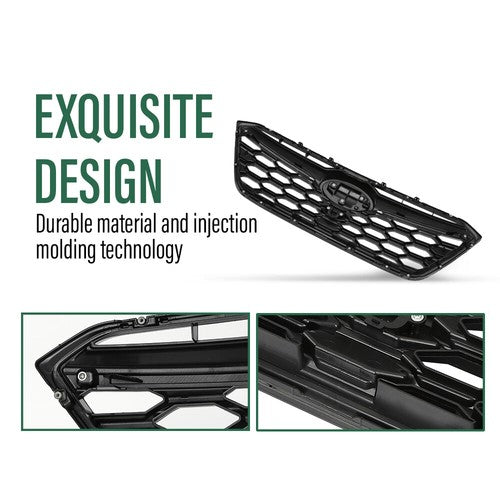 Solid Spare Fit For 2020-2022 Subaru Outback Front Bumper Upper Grille Honeycomb Grill
