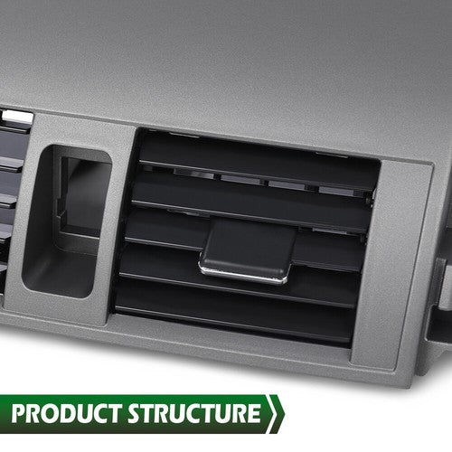 Solid Spare Dash Center A/C Air Vent Upper Bezel Trim Gray Fit For 2008-2013 Toyota Corolla