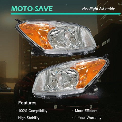 Solid Spare Headlight Fit For Toyota Rav4 Sport 2009 2010 2011 2012 L+R Side Replacement Set