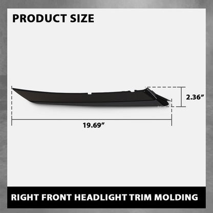 Solid Spare Front Bumper Headlight Trim Molding Fit For 2018-2024 Toyota Camry SE/XSE Right