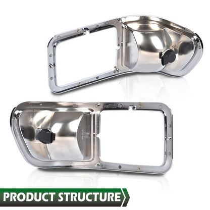 Solid Spare Fit For 2000-2015 Ford F650 F750 F-650 -F750 Headlights Bezel Corner Light Pair
