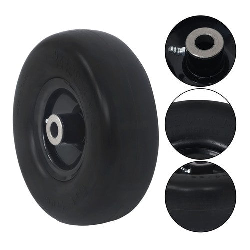 Solid Spare (2-Pack) 9X3.50-4 Flat Free Lawnmower Solid Tire and Wheel Assemblie