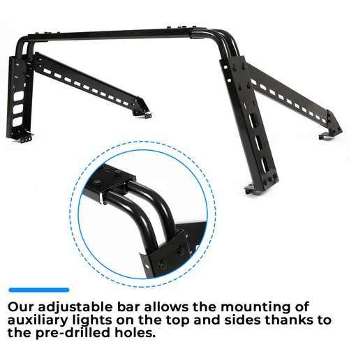 Solid Spare Roll Bar For Full Size Truck Silverado Ram F150 Adjustable Sports Bar Cargo Rack