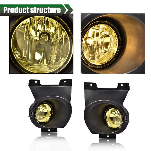 Solid Spare Fit For 11-14 Ford F-150 2Pcs Bumper Fog Lights Driving Lamps w/Switch/Bracket