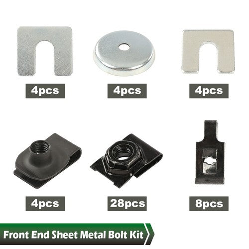 Solid Spare Front End Sheet Metal Bolt Kit Fit For 64-1976 GM A Body Chevy Buick Oldsmobile