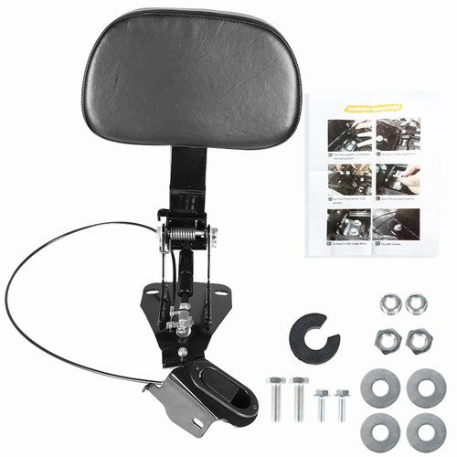 Solid Spare Adjustable Driver Backrest W/ Mounting Kit For Road Glide 2009-2019 2020 2021