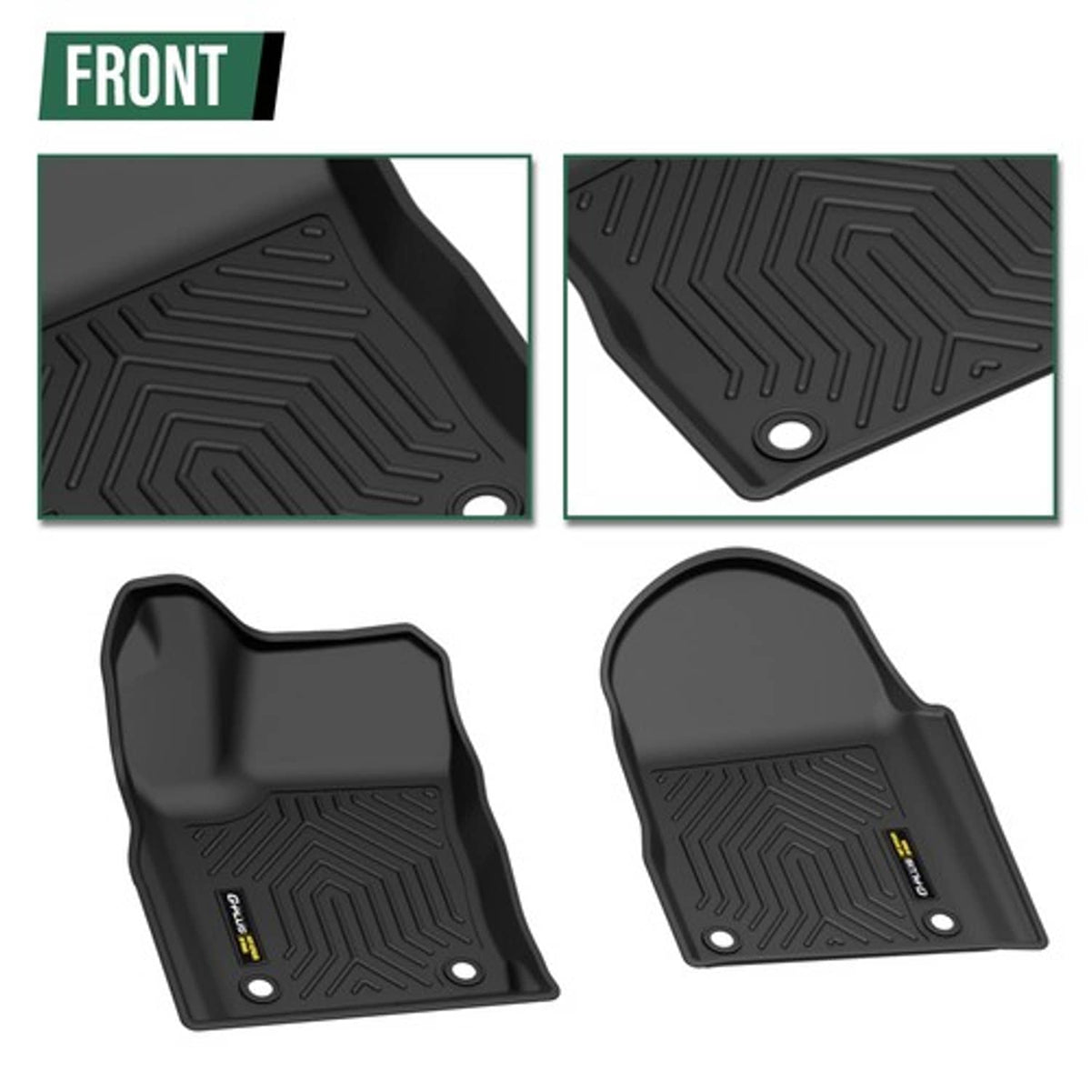 Solid Spare Fit For 16-25 Dodge Durango 7 Seats TPE Floor Mats+Cargo & 3rd Row Backrest Mat