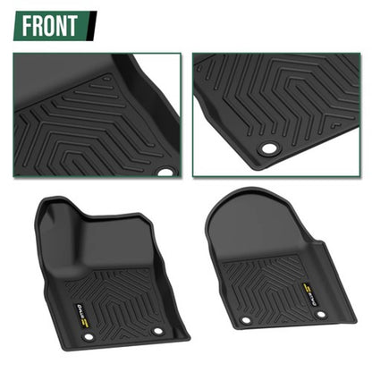 Solid Spare Fit For 16-25 Dodge Durango 7 Seats TPE Floor Mats+Cargo & 3rd Row Backrest Mat
