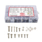 Solid Spare 408 Pieces M5 M6 M8 Bolts and Nuts Flat & Lock Washers Combination Kit