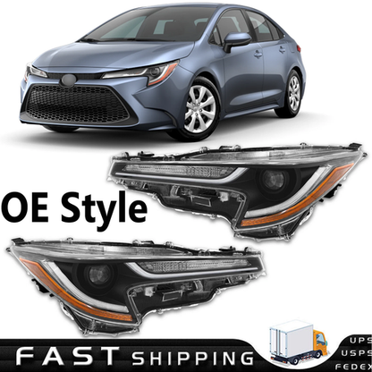 For 2020 2021 2022 Toyota Corolla L LE LED Headlight Pair W/Turn Singal light