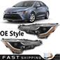 For 2020 2021 2022 Toyota Corolla L LE LED Headlight Pair W/Turn Singal light