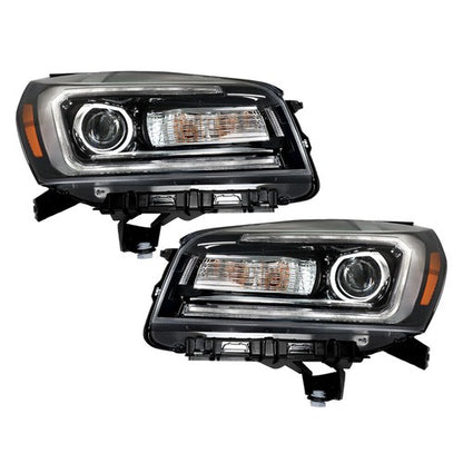 Solid Spare Headlights Replacement Pair w/ LED Tube For GMC Acadia 2013-2016 LH+RH Halogen