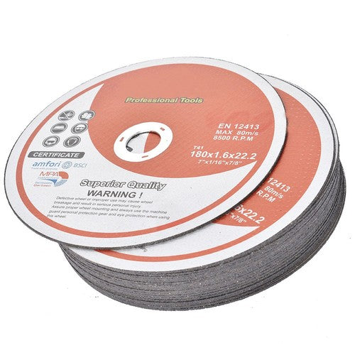 Solid Spare 100 Pcs 7"x1/16"x7/8" Cut-off Wheel - Metal & Stainless Steel Cutting Discs