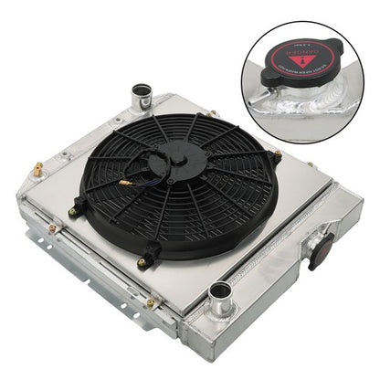 Solid Spare For 61-65 Econoline Comet Mercury Comet 3 Row Radiator+Shroud+Electric Fan+Relay