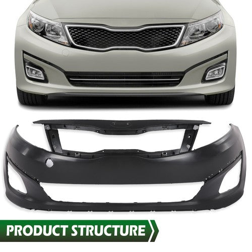 Solid Spare NEW Front Upper Bumper Cover Fascia Fit for 2014-2015 Kia Optima EX LX SX