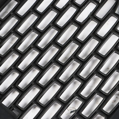 Solid Spare Glossy Black Front Hood Mesh Grille Replacement For GMC Sierra 1500 2014 2015