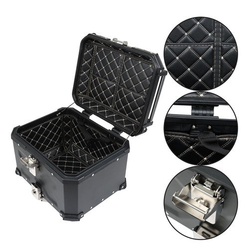 Solid Spare Motorcycle 45L Top Case Tail Box Luggage & 36L Side Case Hard Saddlebag Aluminum