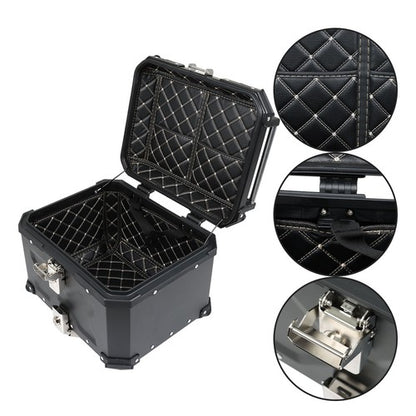 Solid Spare Motorcycle 45L Top Case Tail Box Luggage & 36L Side Case Hard Saddlebag Aluminum