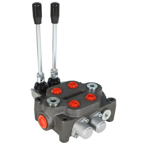 Solid Spare 2 Spool Hydraulic Directional Control Valve 25 GPM, 3000 PSI, BSPP Interface New