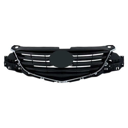 Solid Spare For Mazda CX-5 2015-2016 Black With Painted Dark Gray Insert Front Upper Grill