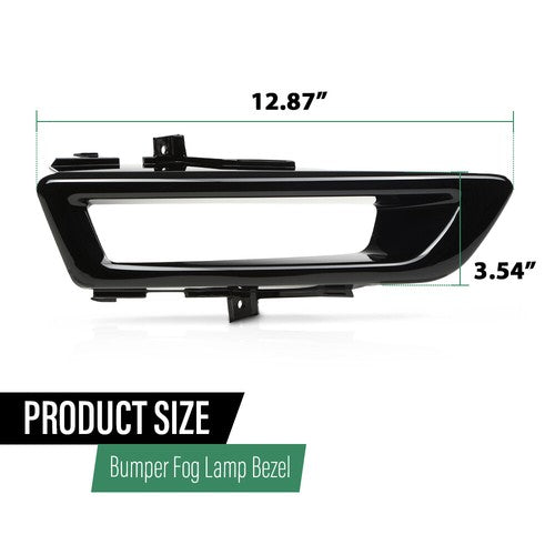 Solid Spare Bumper Fog Light Bezel Lamp Trim Fit For 15-18 Land Rover Discovery Sport
