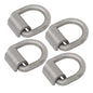 Solid Spare 4 Pack 3/4" Weld On Forged D Ring with Welding Clip 26,500lbs Fracture Strength