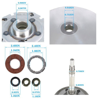 Solid Spare For Yamaha Grizzly 660 02-08 Wet Clutch Housing Primary Sheave Gasket Bearing