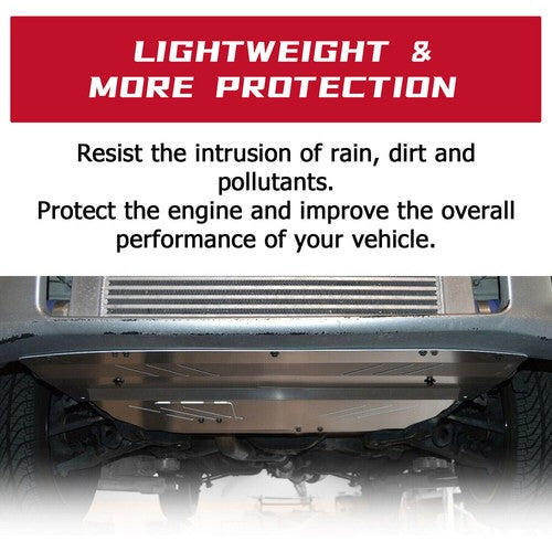 Solid Spare Aluminum Engine Splash Shield Under Tray Skid Plate for Subaru WRX STI 2004-2007