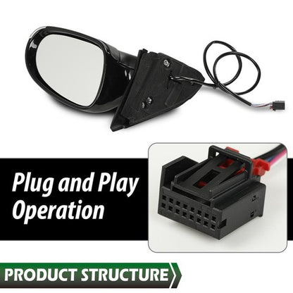 Solid Spare Power Mirror Fit For 2005-2010 Volkswagen Jetta Right Side With Puddle Light